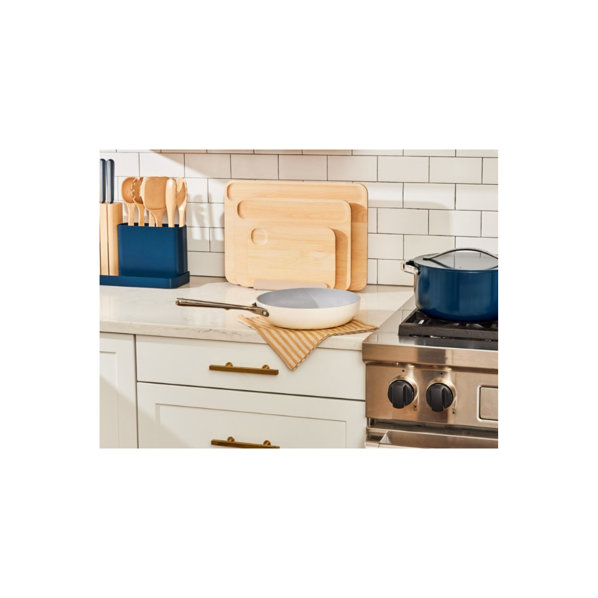 Caraway Nonstick Ceramic Fry Pan, 10.5", Cream