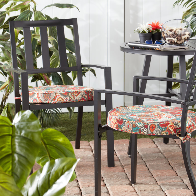 Outdoor Round Dining Chair Seat Pad, Asbury Park