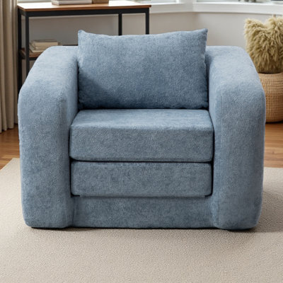 Fauteuil d'appoint pliable 40 po avec accoudoirs et dossier