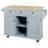 Kitchen Cart With Rubber Wood Drop-Leaf Countertop ,Cabinet Door Internal Storage Racks,Kitchen Island On 5 Wheels With Storage Cabinet And 3 Drawers For Dinning Room-121085367