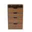 Meuble-lavabo 3 en 1 avec miroir éclairé et tabouret, coiffeuse à plateau rabattable, rangement compact pour la chambre à coucher, la salle de bain et le vestiaire (L 18,9 po, noyer)-1672497154