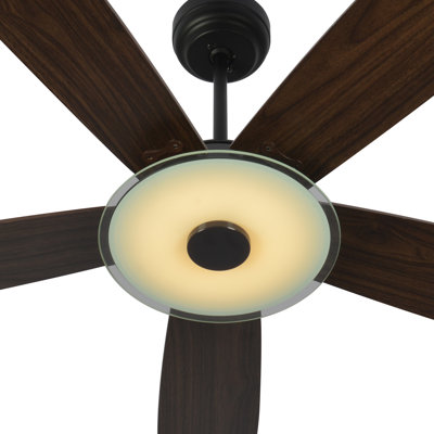 Striker 56" Smart Ceiling Fan Dimmable LED Light Kit & Remote Control, Works With Alexa/Google Home/Siri
