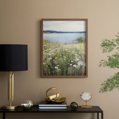 «Vintage Landscape XCIV», reproduction encadrée - bois massif