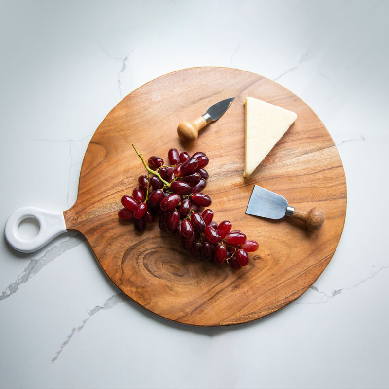Plat de service en bois d'acacia Millwood Pines Tober