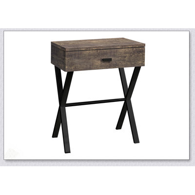 Modern Reclaimed Wood-Look Accent Table With Storage Drawer For Living Room And Bedroom, Stylish And Functional