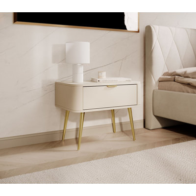 62.6cm W Manufactured Wood Bedside Table
