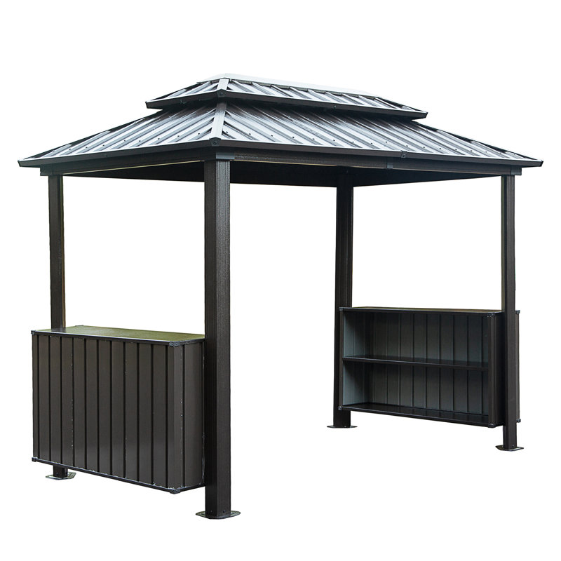 Abri de jardin à toit rigide 6 x 10 pi, Gris