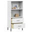 Leondre 128.5cm H x 60cm W Solid Wood Standard Bookcase-1078283438