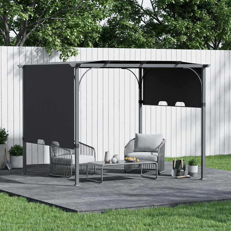 Outdoor Pergola with Adjustable Canopy