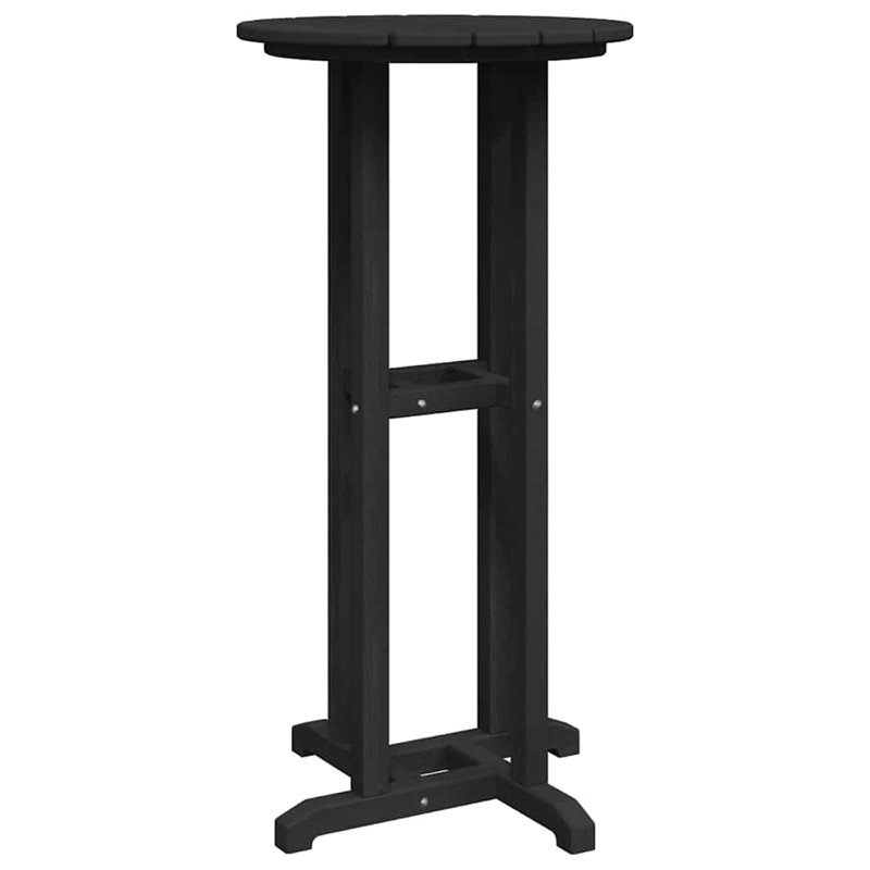 Round Outdoor Standing Height Table, Black