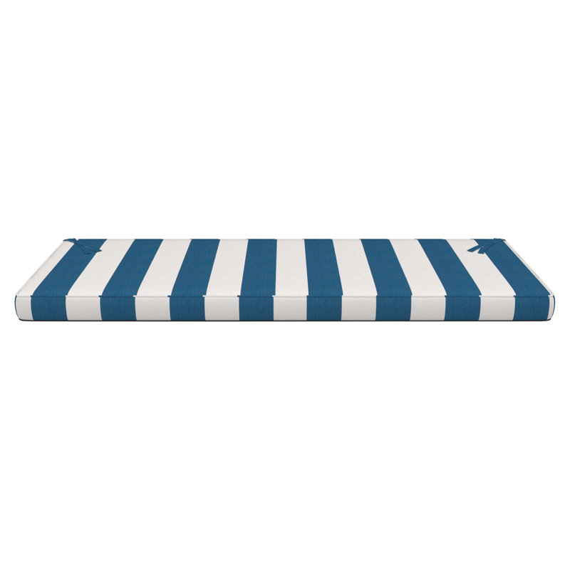 Sunbrella® Outdoor Bench Seat Cushion, Cabana Regatta, 48" W x 18" D
