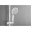 Salle de bain avec pomme de douche à effet pluie de 10 po rendant la douche plus agréable, douche à 4 mains, barre coulissante réglable et porte-savon - Fixations murales en laiton blanc avec pomme de douche incluse, pour-120920748
