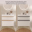 Meuble-lavabo mural avec lavabo en acrylique intégré, 2 tiroirs à fermeture en douceur, armoire flottante pré-assemblée et moderne-2069721166-2069721164