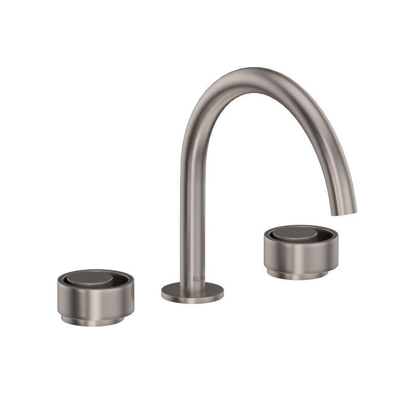 Eclissi Widespread Lavatory Faucet With C-Spout, Satin Nickel
