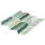 Maya Chevron Sage Polished Glass Mosaic