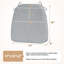 Coussin de chaise de salle à manger en forme de D 17 po x 16 po x 2 po-1161765716-1161765724