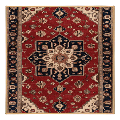 Machine Washable Persian Brown Area Rug