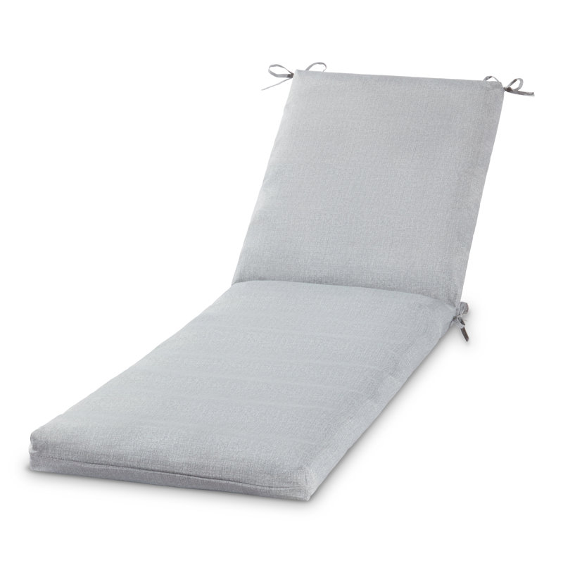 Outdoor Chaise Lounge Chair Cushion, Heather Gray