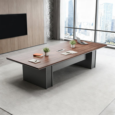 Modern Ergonomic Conference Table With Cable Management