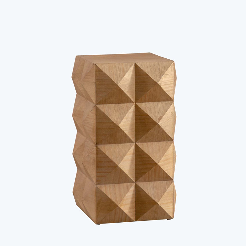 23.62"H Three-dimensional Embossed Pattern Design Retro Coffee Table