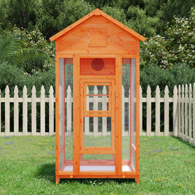 Arlmont & Co. Bird House Brown 36"X20.9"X66.9" Solid Wood Pine