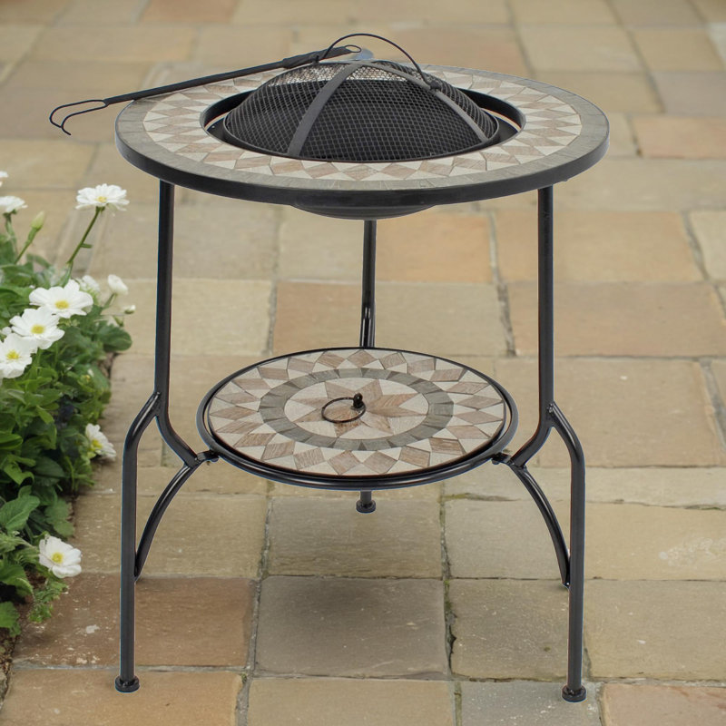 Brava Steel Wood Burning Fire Pit Table