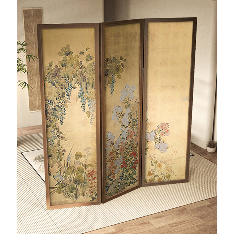 Paravent vintage en bois, H 74,8 po x l 19,69 po x P 1,38 po