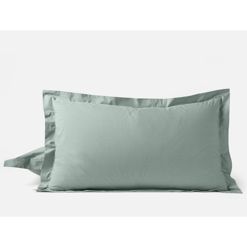 Refined Organic Classic Organic Percale Sham, King, Seafoam