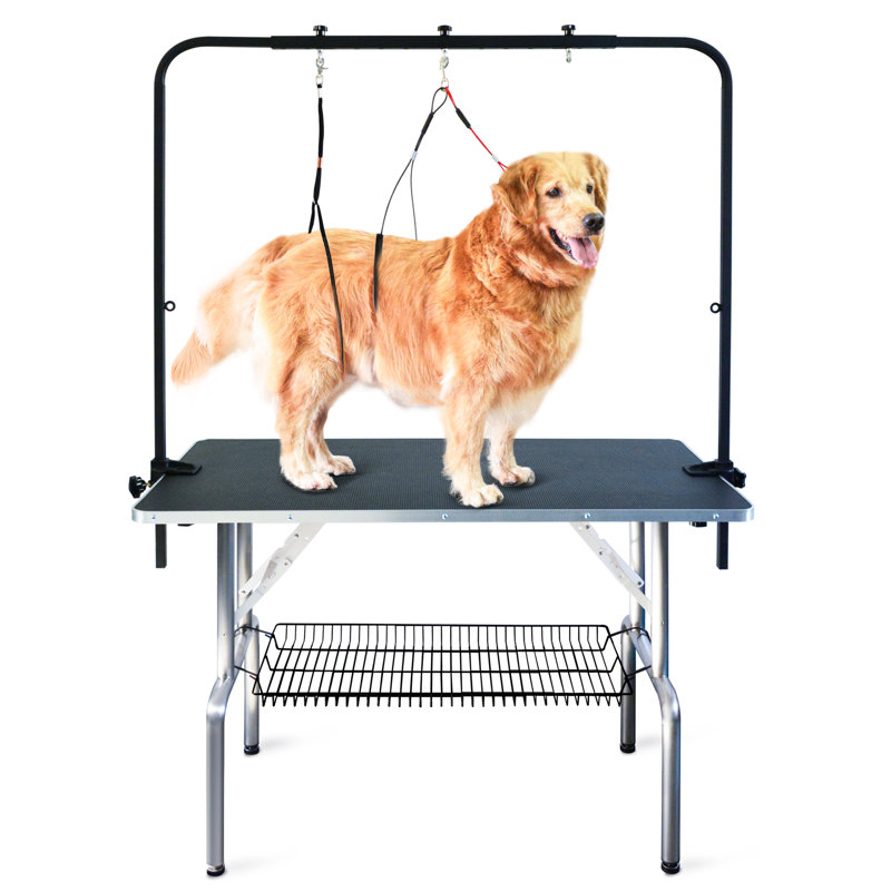 Table de toilettage pour animaux 46 po avec paniers Shelandy | Table de coupe Groomer pour les grandes races 