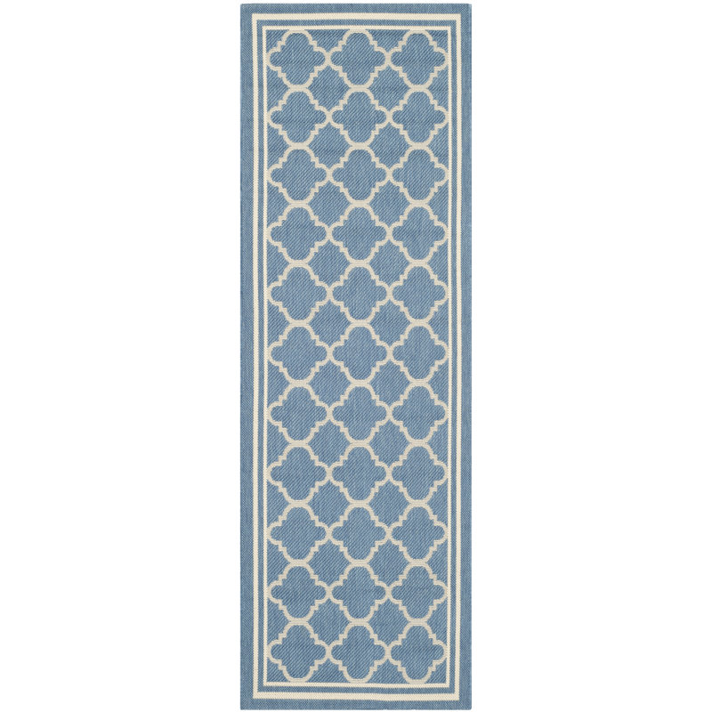 Tapis d'intérieur / extérieur à motif géométrique Herefordshire Performance, Tapis de couloir 2 pi 3 po x 6 pi 7 po