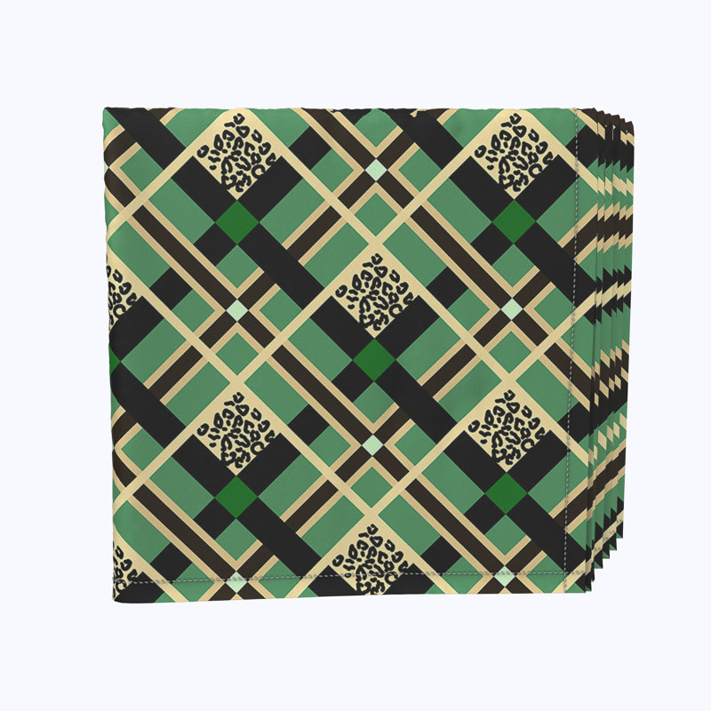 Polyester Plaid Square Napkin