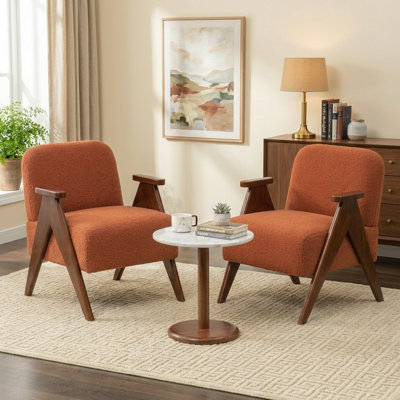 Bryonie Upholstered Armchair With Solid Wood Leg