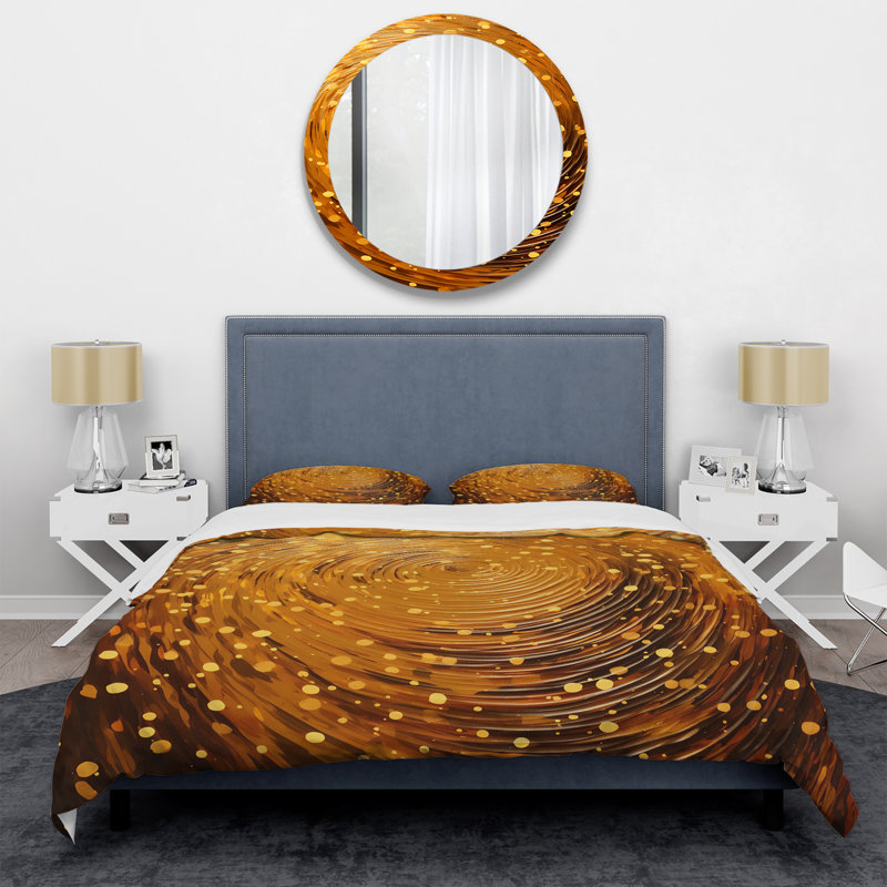 Ensemble de housse de couette Midnight Marigold Siral I - Abstract Collages, Housse de couette pour lit simple