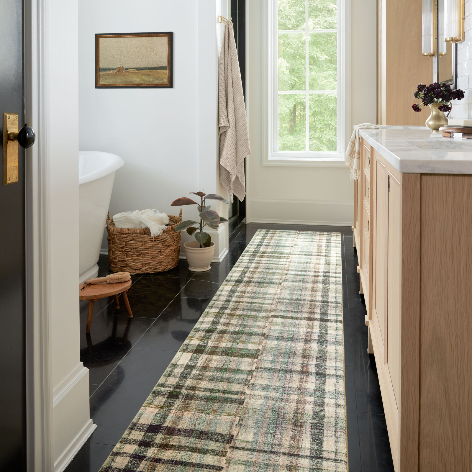Chris Loves Julia x Loloi Humphrey Forest Beige Rug, Runner 2'3" x 7'6"