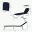 Chaise longue d'extérieur pliante avec abat-jour