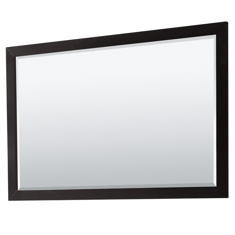 Daria 59'' W Double Bathroom Vanity Base, Dark Espresso/Matte Black