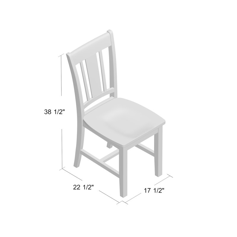 Derene 17.7'' H Solid Wood Side Chair, Hand Rubbed Beach White