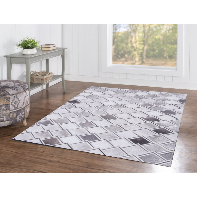 Tapis gris / noir Jameown, Rectangle 5 pi x 7 pi