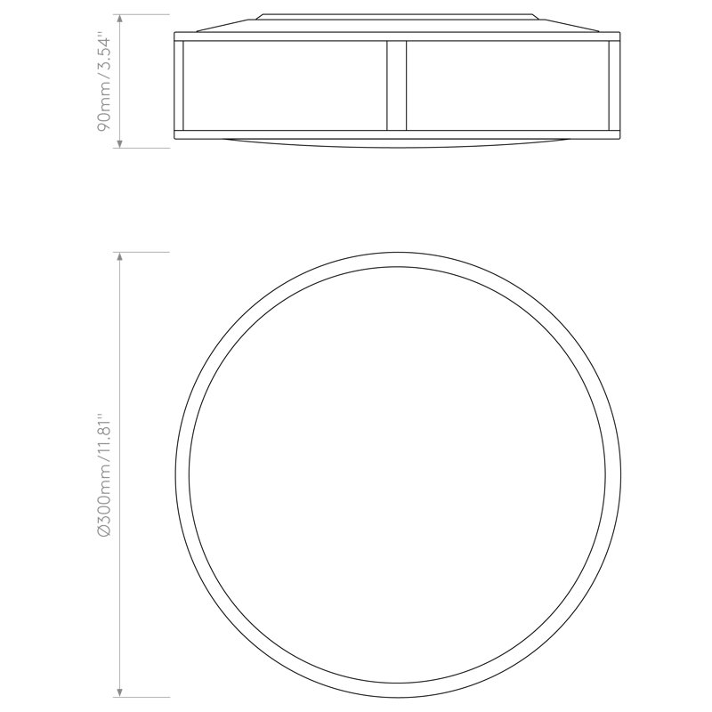 Mashiko Flush Mount, 3.54 " H x 11.81" W x 11.81" D