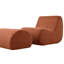 Fauteuil d'appoint confortable avec - courbe ergonomique pour rehausser la posture, rembourrage en mousse haute - configuration orange: l 29 po x 43,88 po; 27 po; support élégant sans assemblage: l 29 po x P 43,88 po-137075957