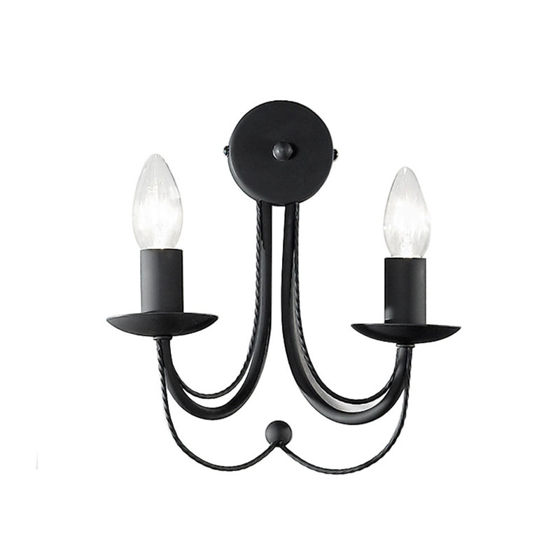 Chatham Wall Light, Satin / Black
