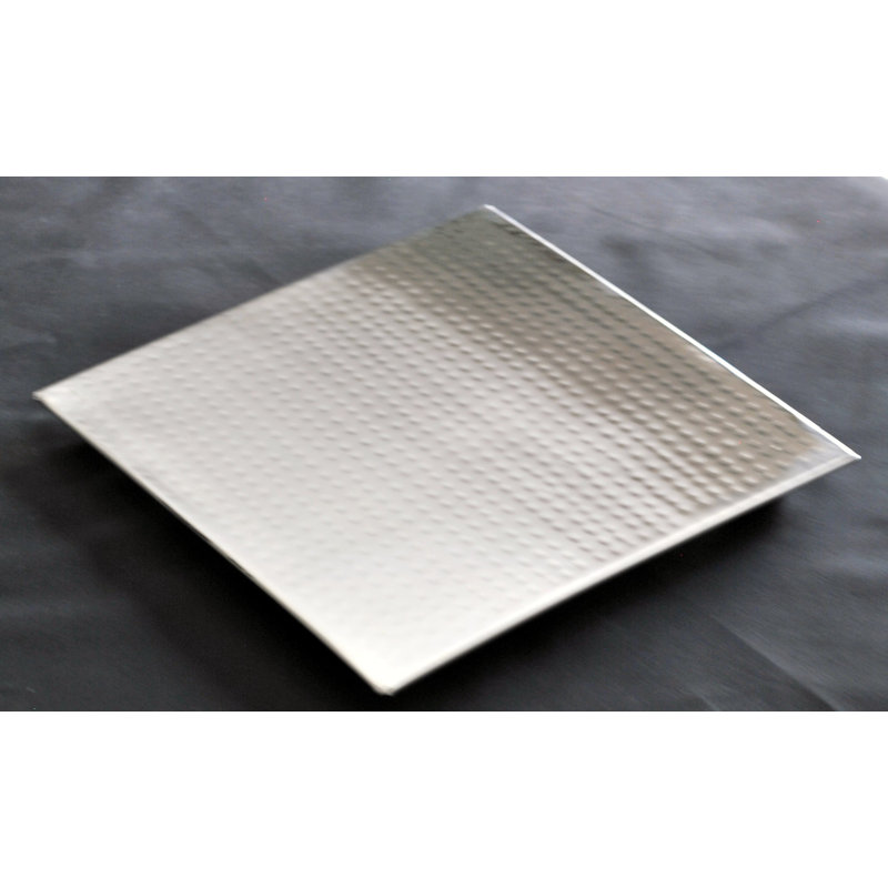 Ensemble de 2 carrés carrés martelés brillants