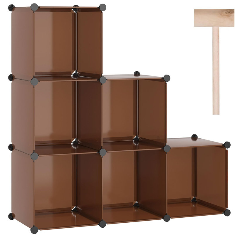 6-Cube Storage Organizer, Durable Modular Bookshelf For Living Room, Bedroom, Or Office, Self-Assembly Display Shelf With Large Capacity