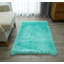 Tapis vert clair à poil long Enrica
