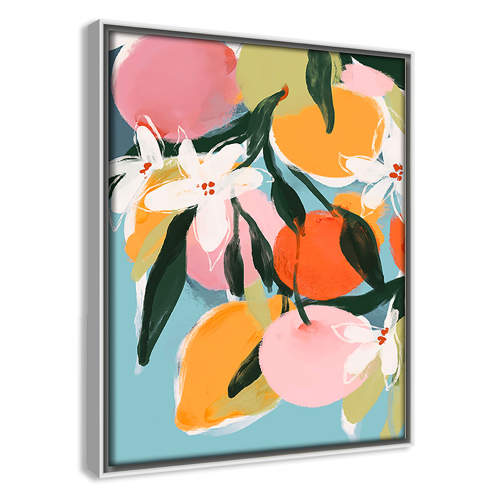 Fruity Summer I Print by Treechild, White Floater, 11.5" H x 9.5" W