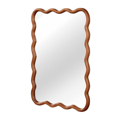 Rectangle Wood Frame Decorative Mirror, Accent Mirror For Bedroom, Living Room, Entryway