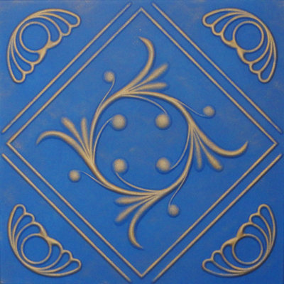 Carreaux de plafond en polystyrène 20 x 20 avec panneaux décoratifs à coller pour une installation facile à faire soi-même, ainsi que pour la rénovation de la maison et du sous-sol. Couronne R. Anet, lot / 8