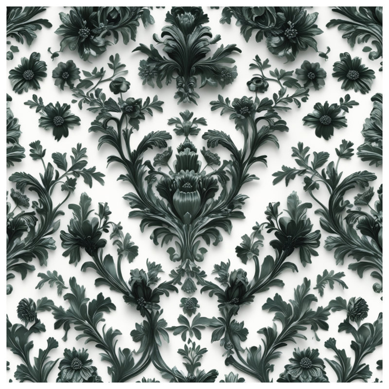 Édredon à motif floral complexe, Grand lit