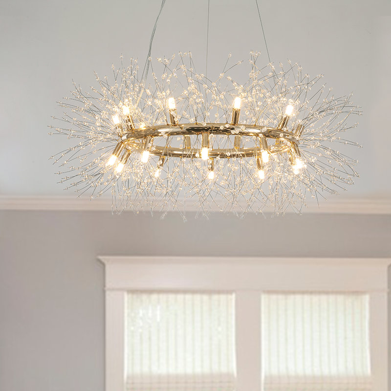 20 - Light Dimmable Sputnik Wagon Wheel Chandelier