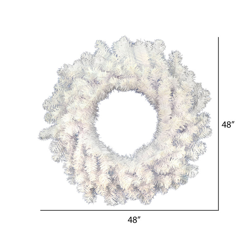 Couronne blanche en cristal artificiel Vickerman, Blanc, l 48 po x H 3 po x P 48 po